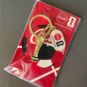 Coca-Cola FIFA Trophy Key Ring - Gold